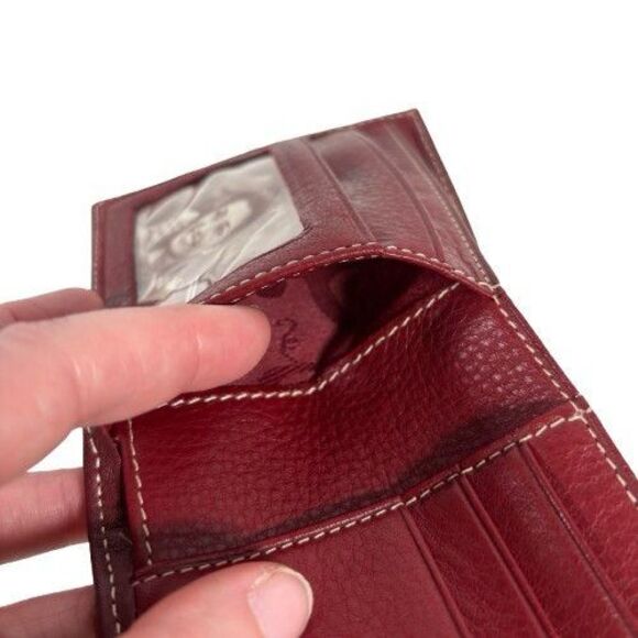 New Brighton Moc Croc Leather Wallet Bifold Large Silver Heart Clutch Kisslock - Picture 13 of 16